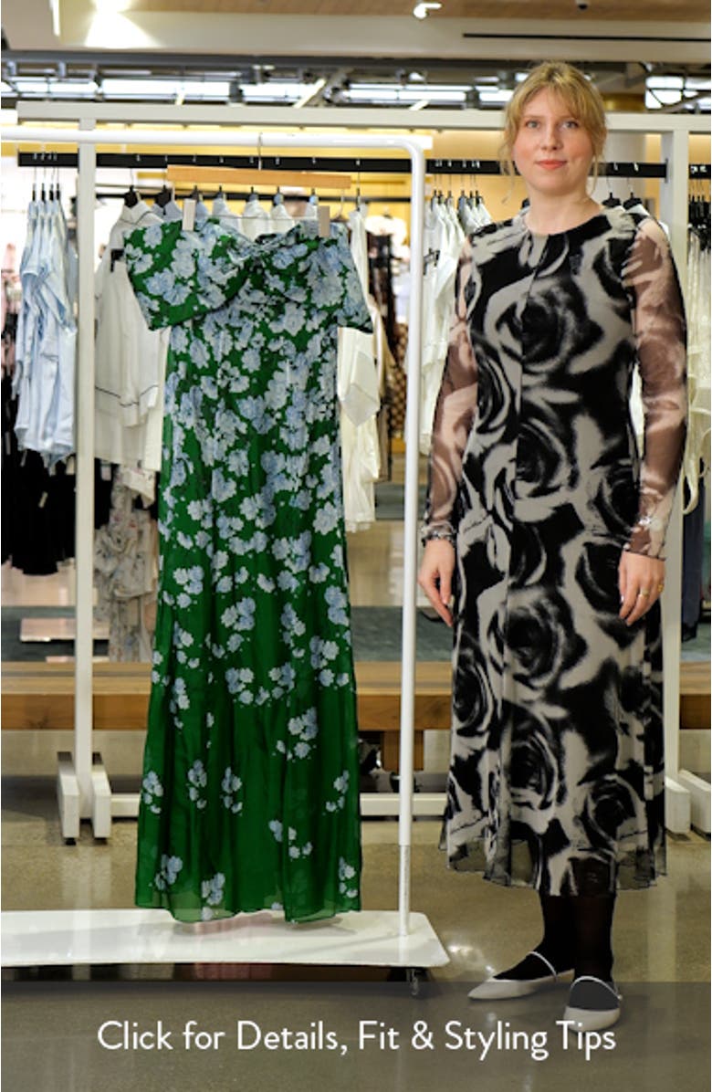 Kennedy Floral Print Off the Shoulder Gown, sales video thumbnail