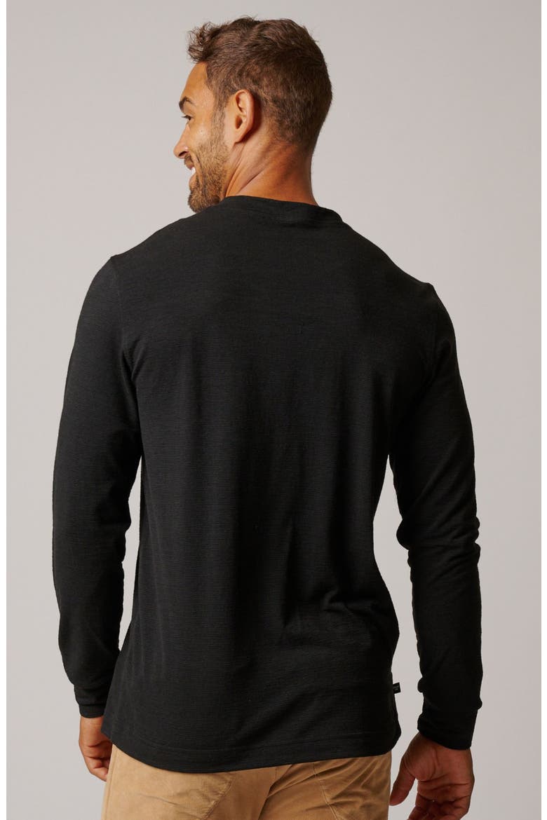 Long Sleeve Slub T-Shirt, Alternate, color, Matte Black