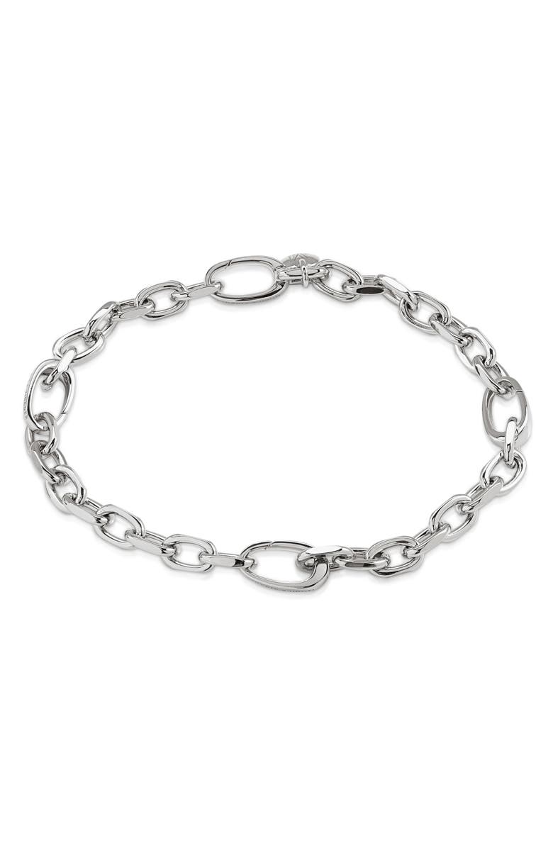 Monica Vinader Alta Capture Mini Link Bracelet, Main, color, Silver