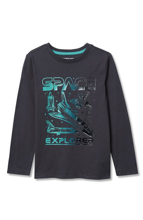 Lands' End Boys Graphic T Shirt In Gray