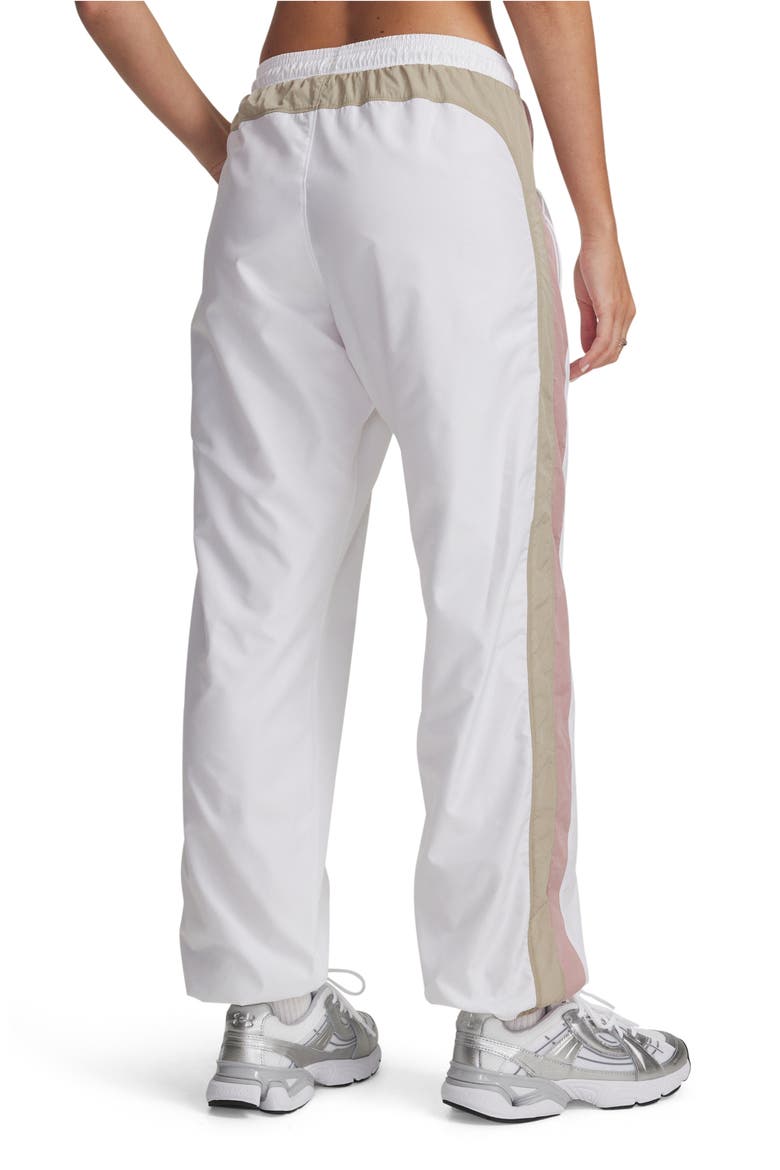 Icon Water Repellent Crinkle Pants, Alternate, color, WHITE / KHAKI / PINK