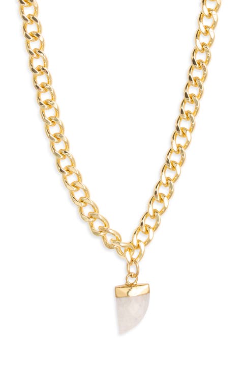 Orion Milky Quartz 18k Gold Vermeil Pendant Necklace