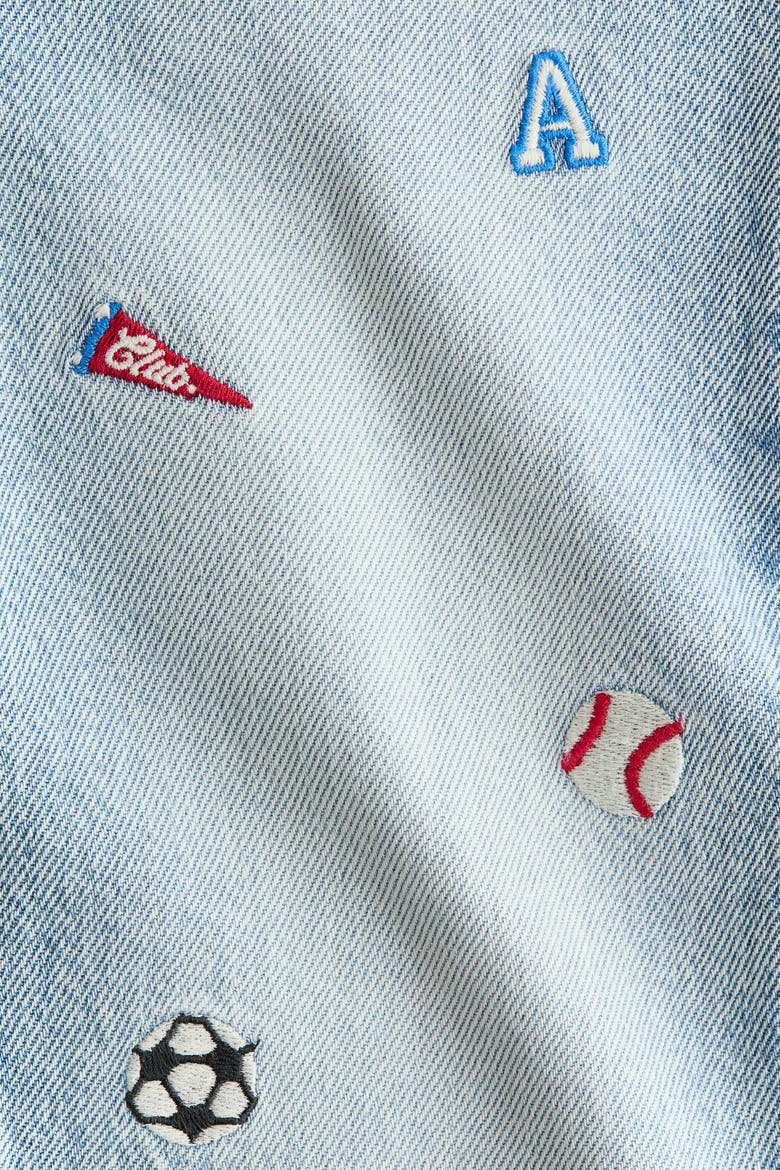 Loose Fit Jeans, Alternate, color, Light denim blue/sports theme