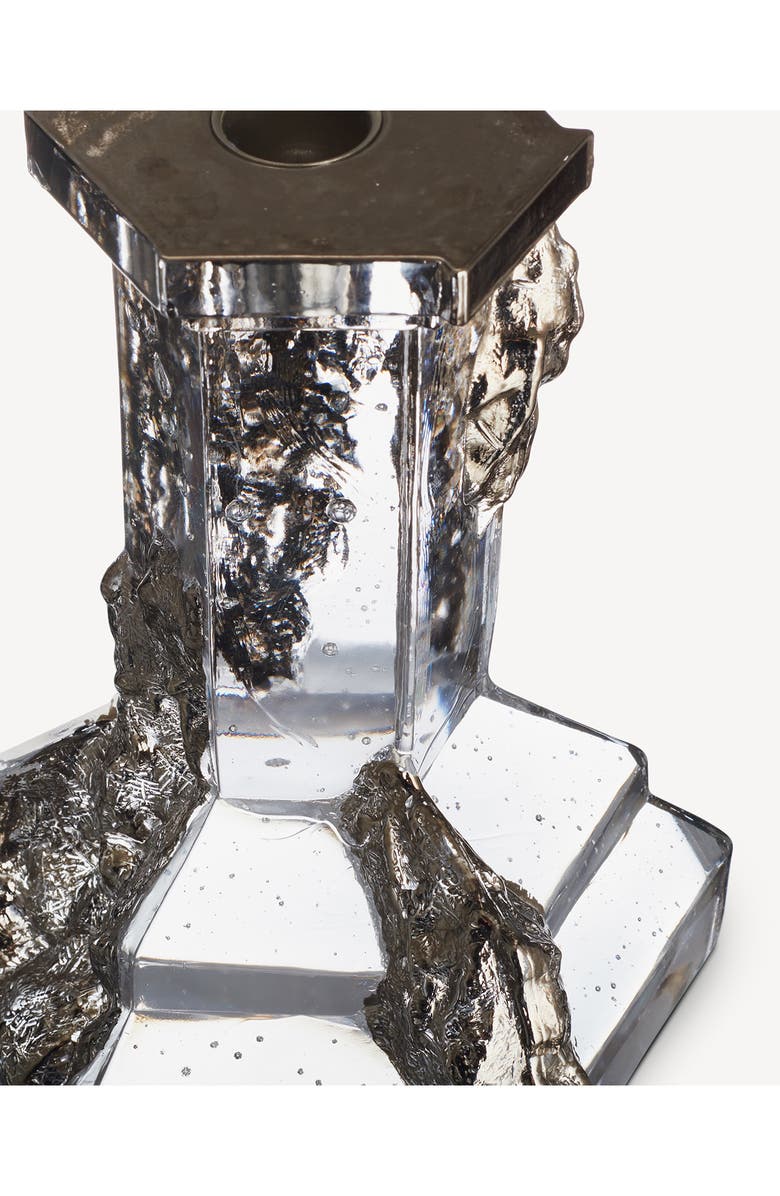 Kosta Boda Rocky Large Baroque Candlestick, Alternate, color, Gray