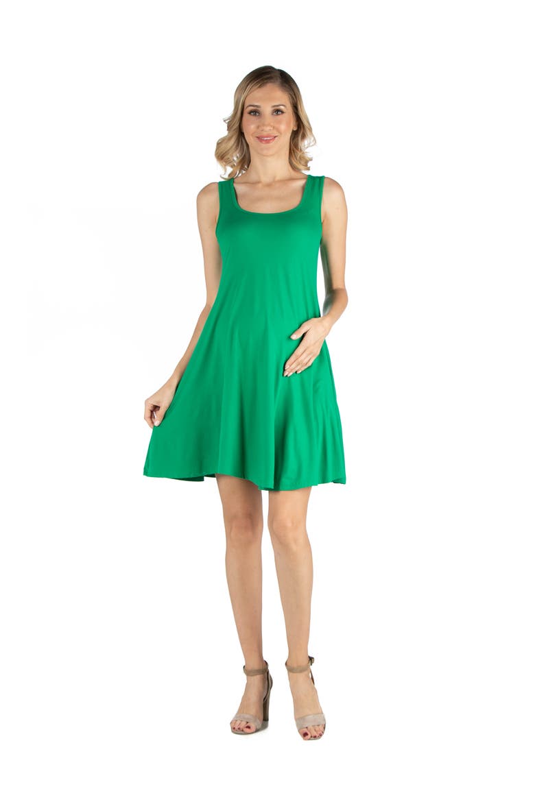 Maternity A-Line Slim Fit and Flare Dress, Main, color, Green