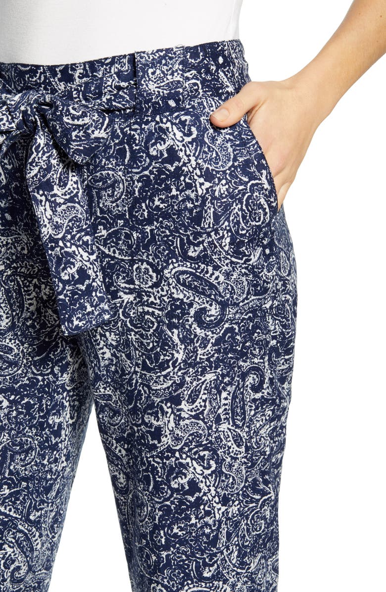 Caslon<sup>®</sup> New Belted Linen Pants, Alternate, color, 