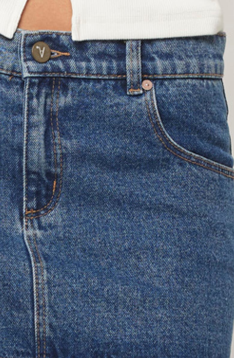 ABRAND 99 Bella Denim Skirt, Alternate, color, Mid Blue