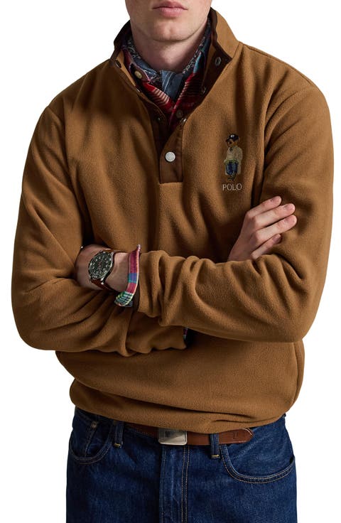 Polo Bear Fleece Quarter Zip Pullover