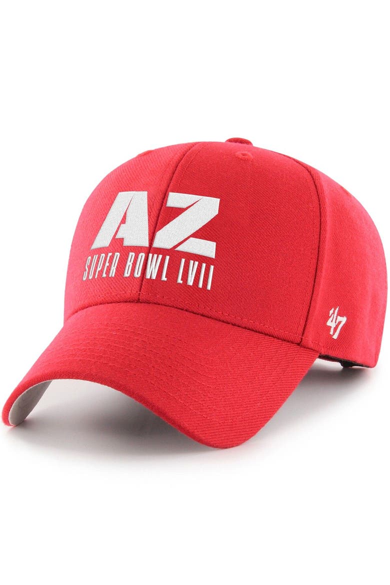 Men's '47 Red Super Bowl LVII MVP Script Adjustable Hat, Main, color, Red