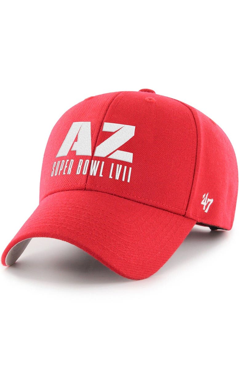 '47 Men's '47 Red Super Bowl LVII MVP Script Adjustable Hat, Main, color,