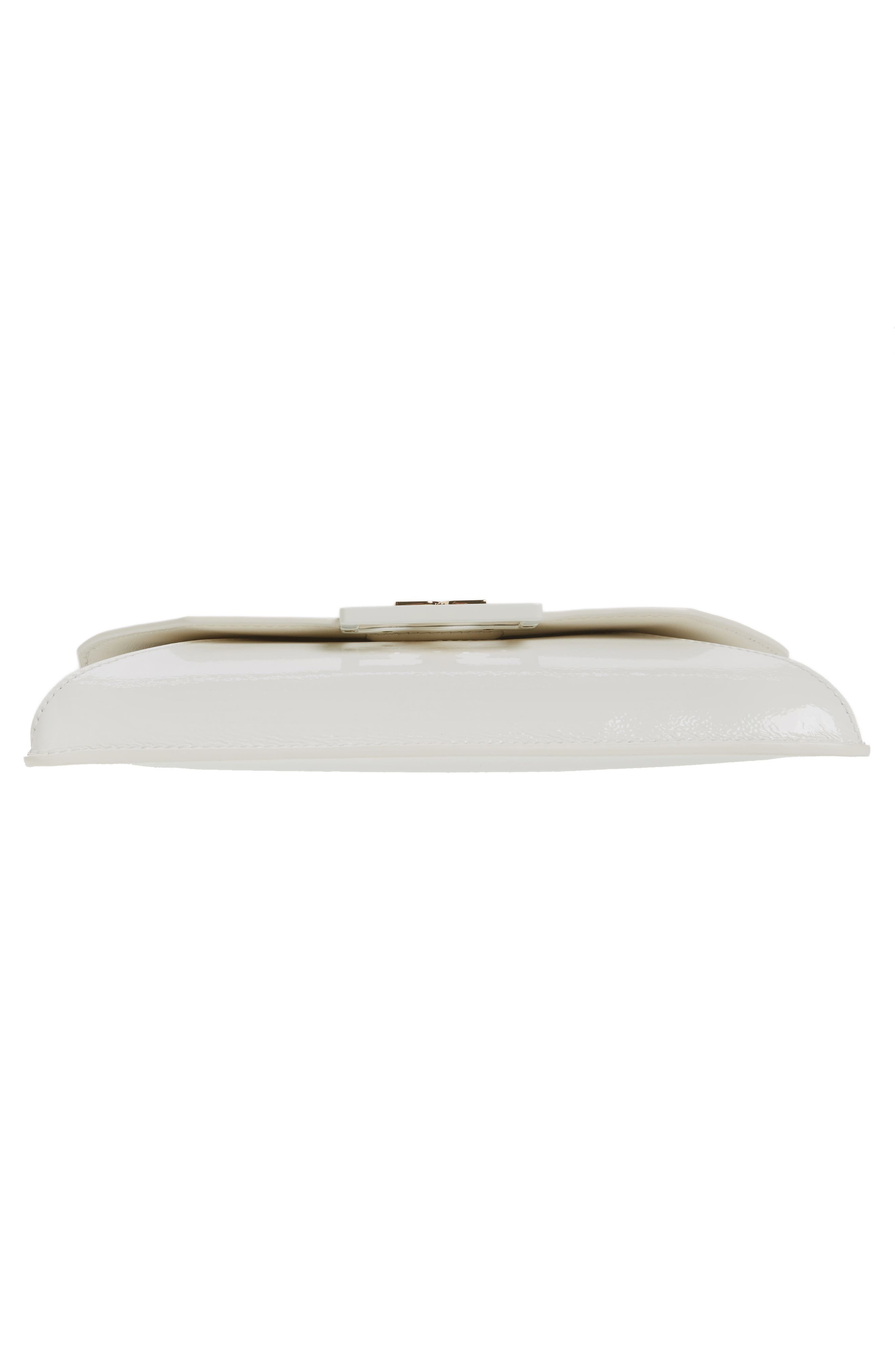 Gigi Caviar Leather Clutch, Alternate, color, NEW IVORY