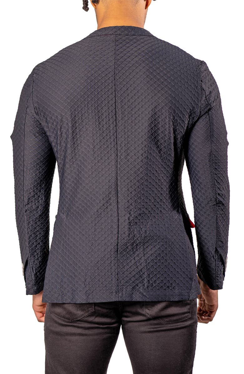 Maceoo Unconstructed Stretch Black Blazer, Alternate, color, Black