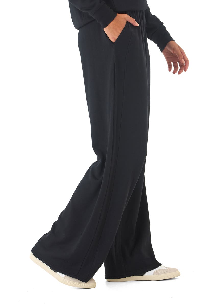 Threads 4 Thought Esmeralda Feather Wide Leg Pants, Alternate, color, Black