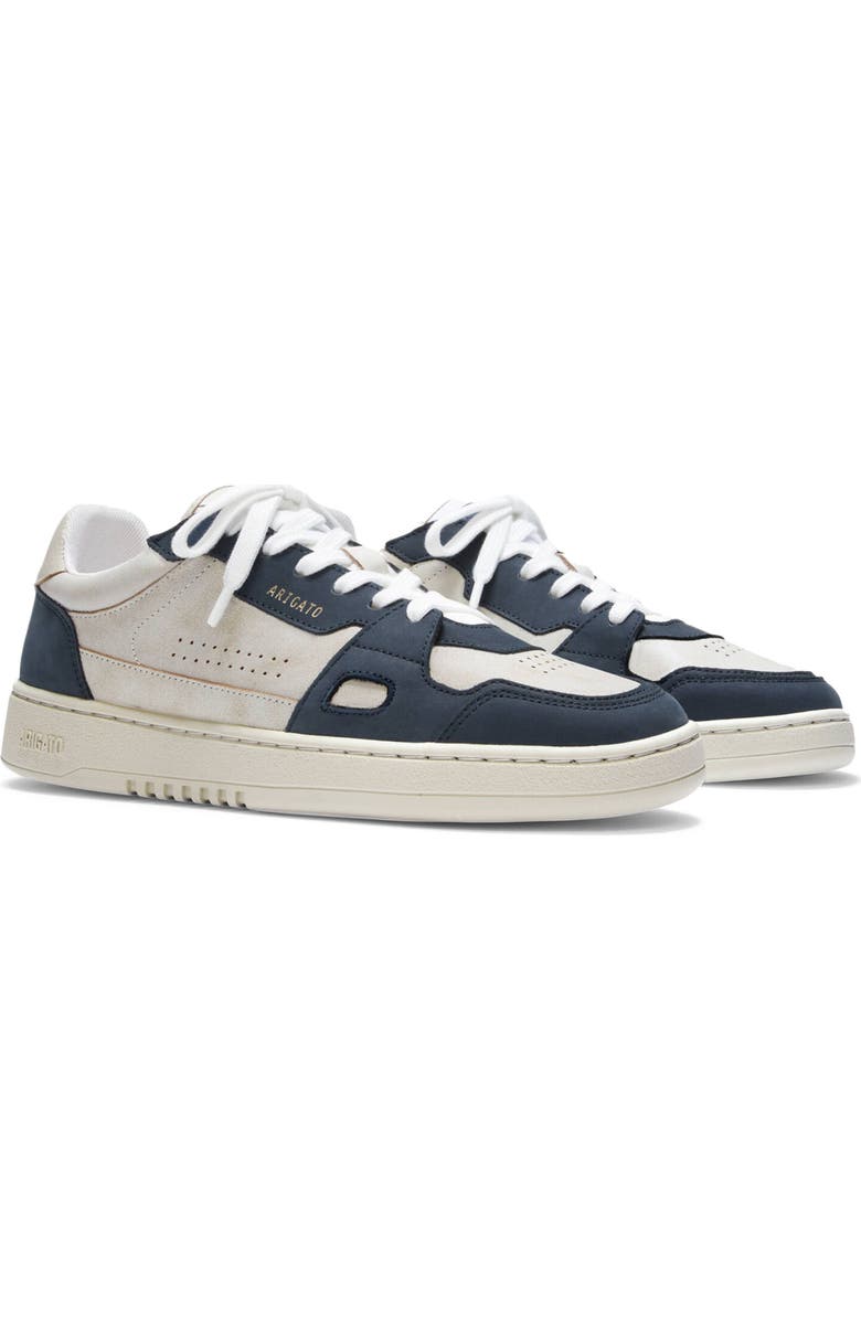 Axel Arigato Dice Lo Cracked Leather Sneaker, Alternate, color, Beige/Blue