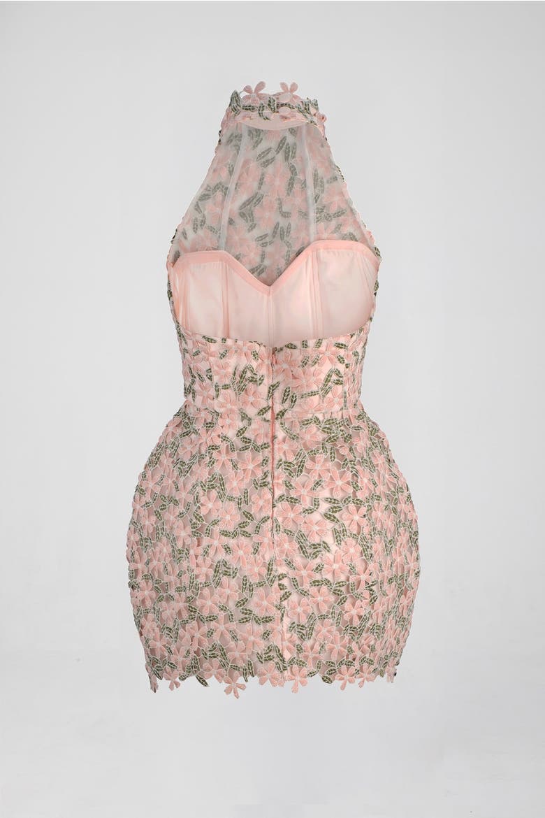 Aida Mini Dress, Alternate, color, Pink/Green