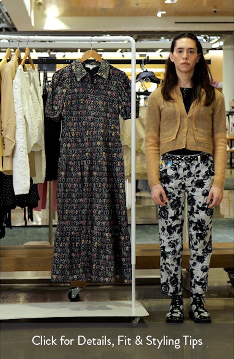 Floral Tiered Cotton Shirtdress, sales video thumbnail