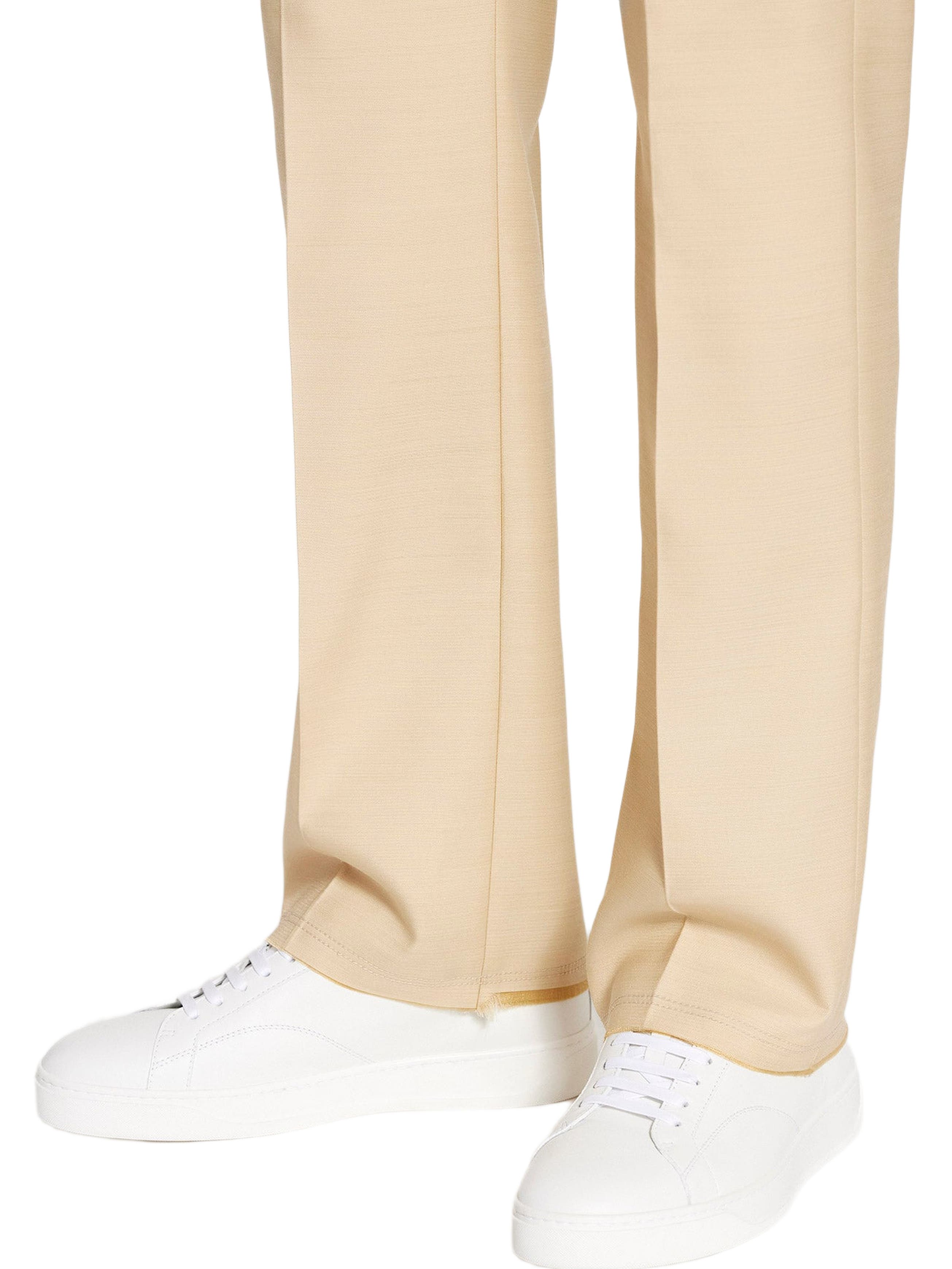 Lanvin Ddb0 Leather And Suede Sneakers, Alternate, color, 