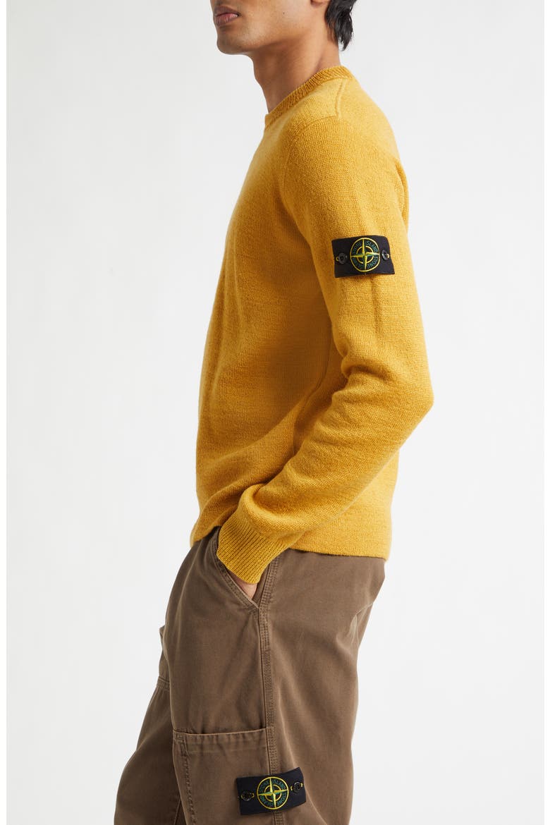 Compass Logo Wool Blend Sweater, Alternate, color, MUSTARD