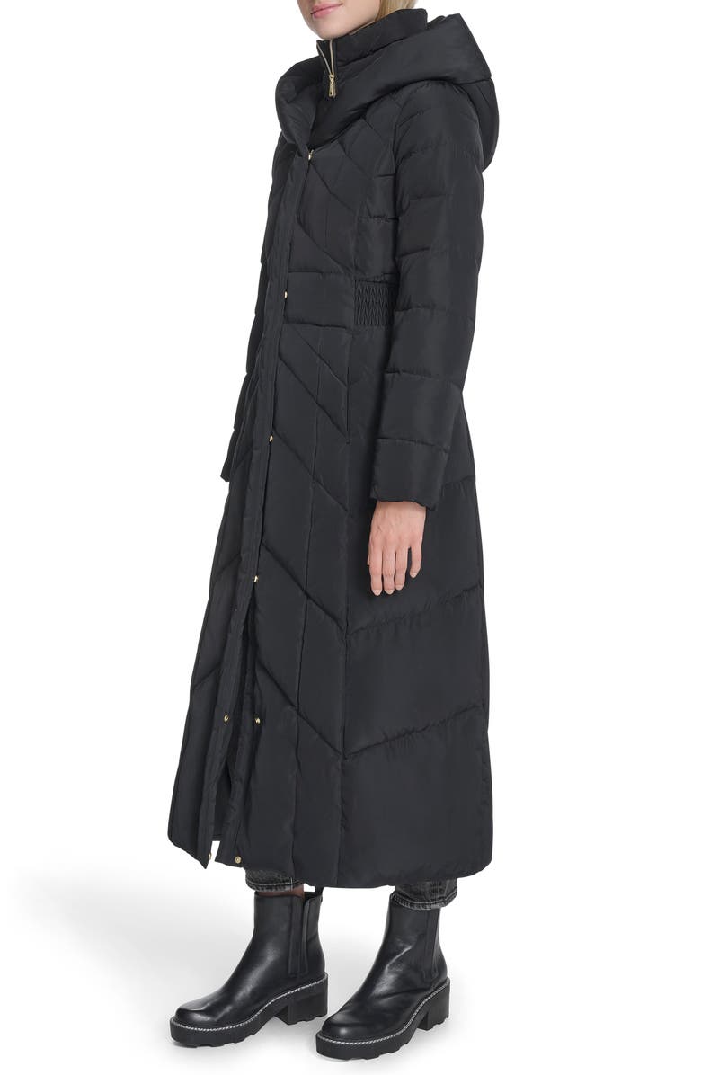 Cole Haan Down Insulated Water Resistant Taffeta Coat, Alternate, color, Black