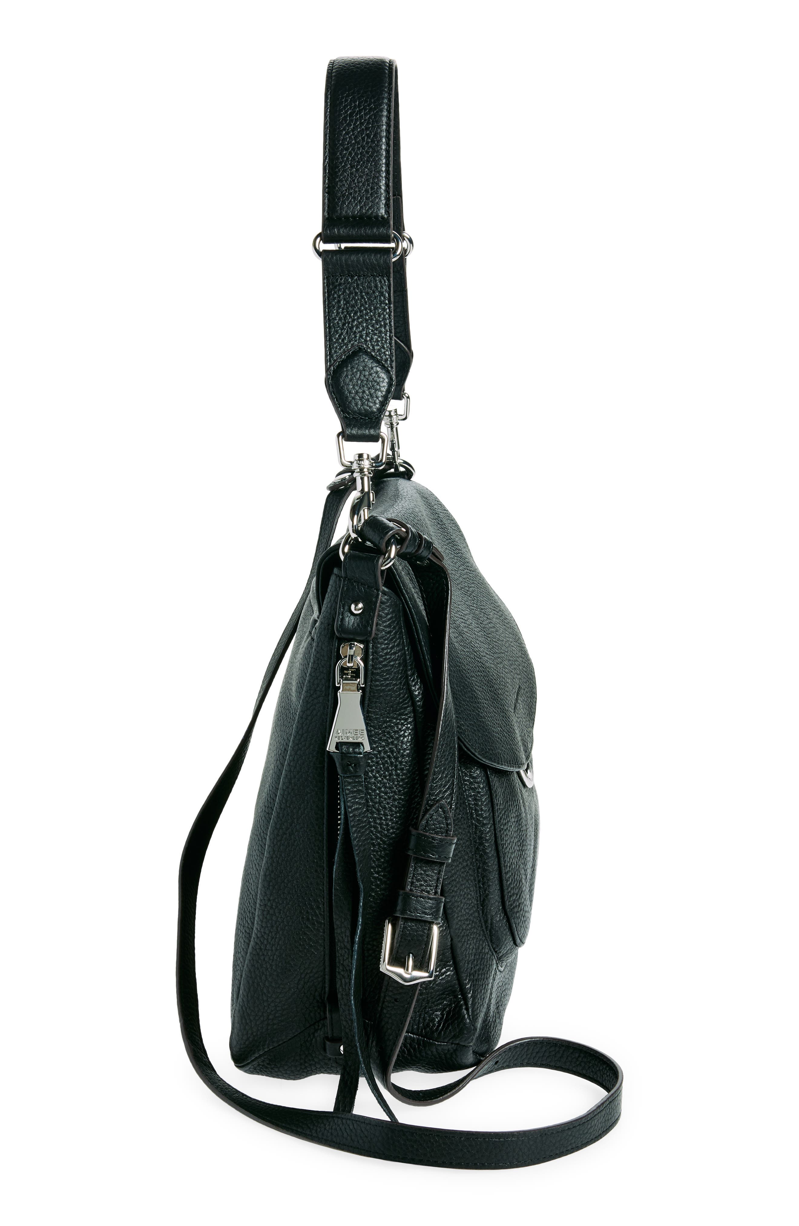 AIMEE Legendary Leather Convertible Satchel, Alternate, color, Black