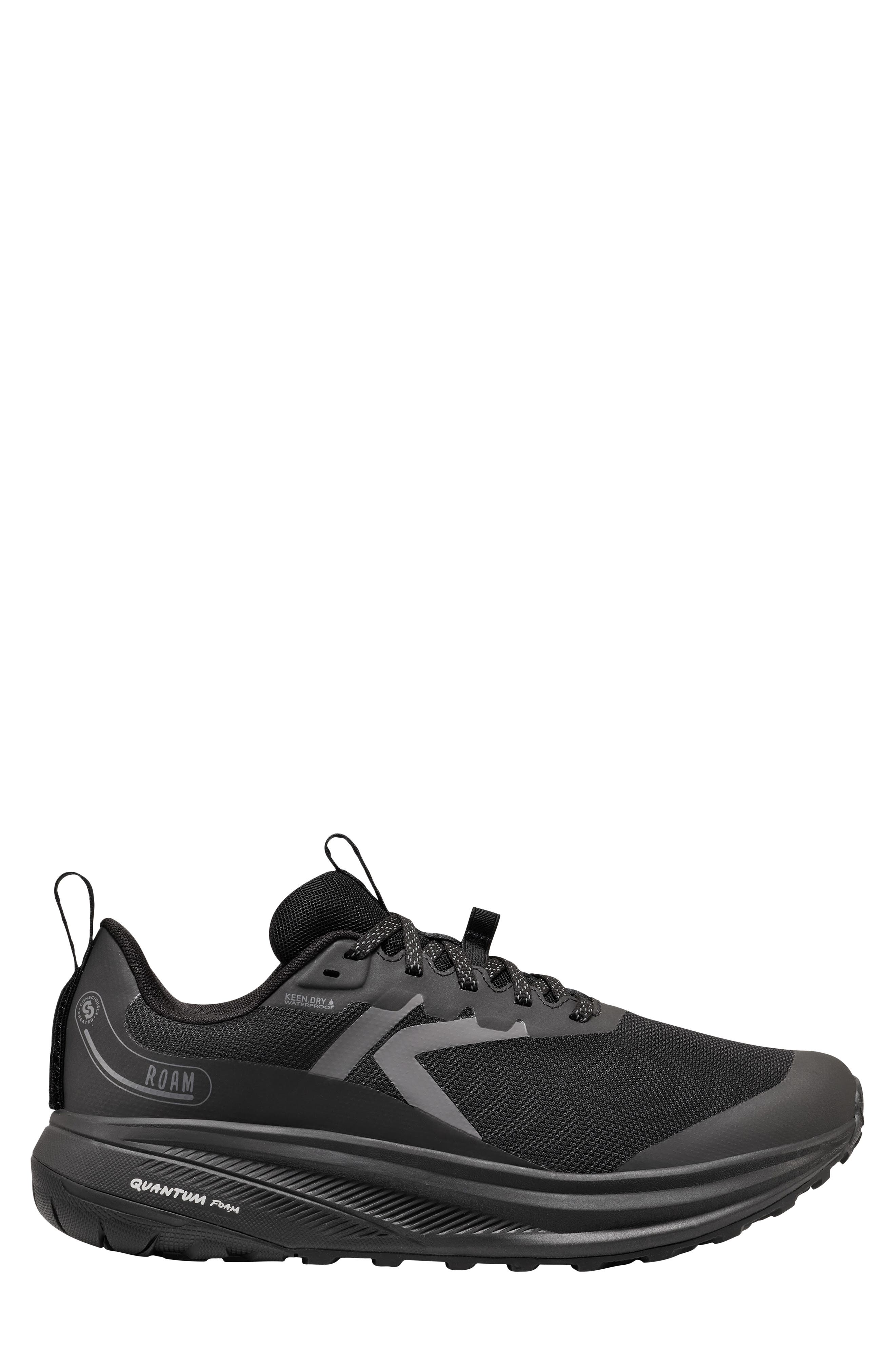 Roam Waterproof Running Sneaker, Alternate, color, BLACK/ BLACK