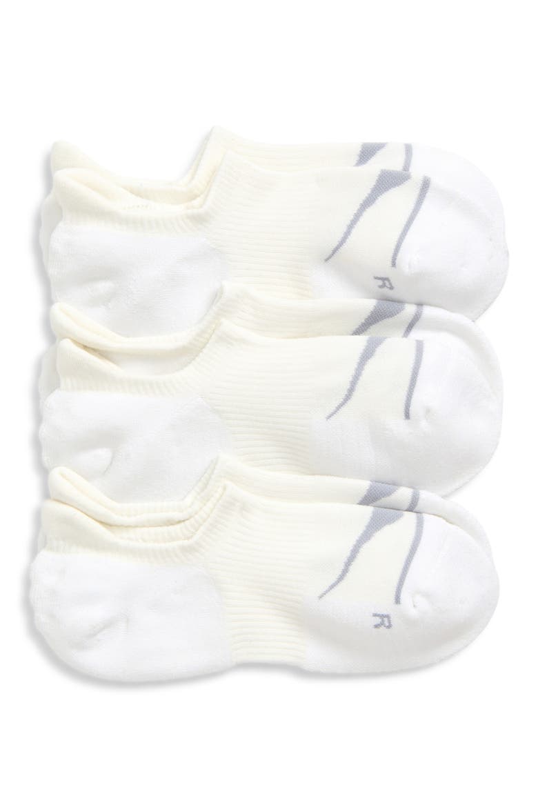 Invisible Assorted 3-Pack No-Show Socks, Main, color, WHITE / WHITE / WHITE