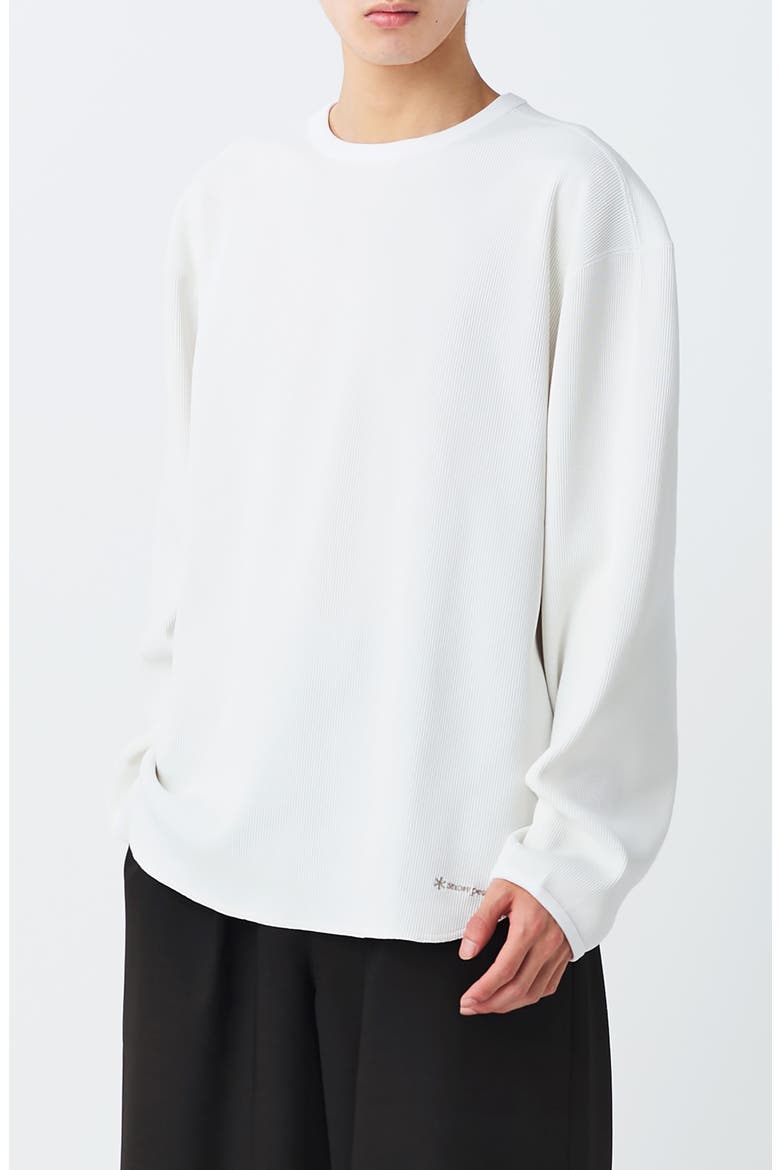 Dry Waffle Long Sleeve T-Shirt, Main, color, OFF WHITE