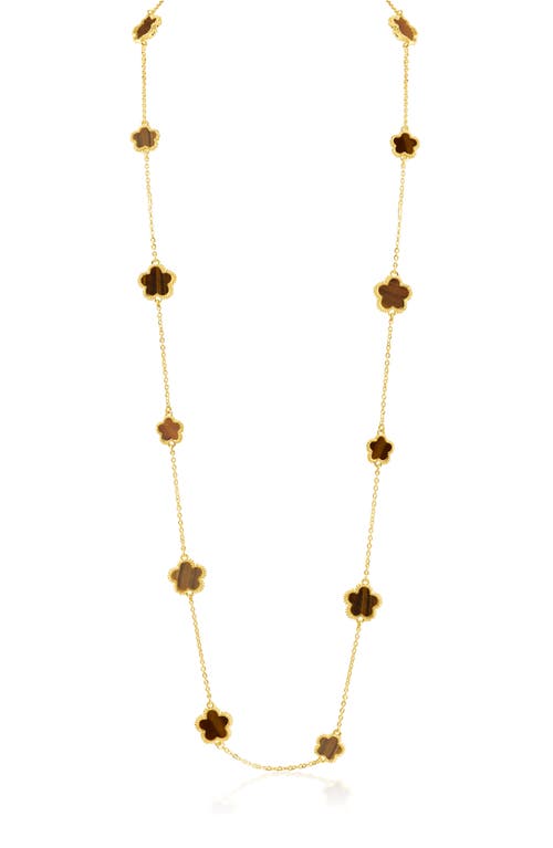 Jardin Enamel Clover Station Long Necklace