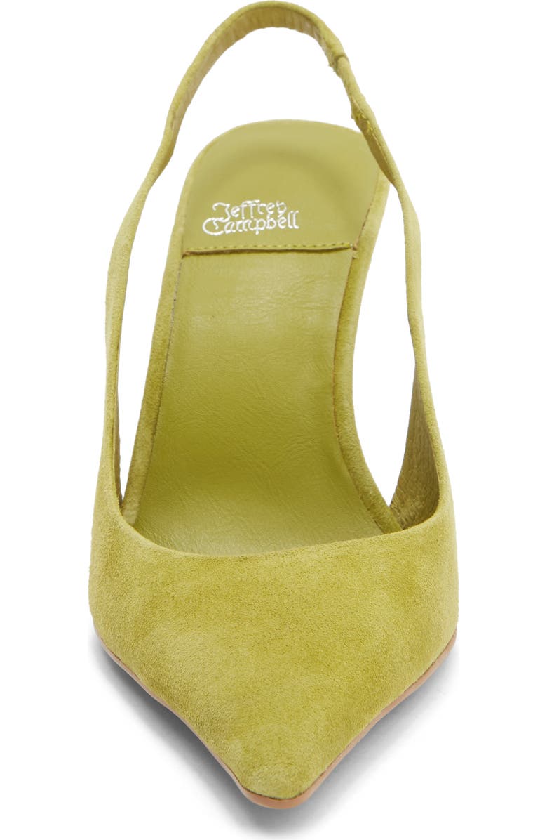 Jeffrey Campbell Fusion Slingback Pump, Alternate, color, Chartreuse Suede