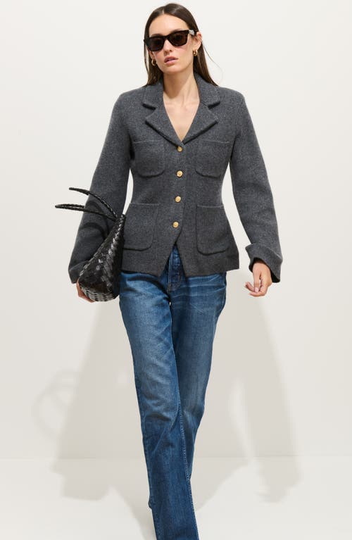 Alex Mill London Merino Wool Blend Sweater Jacket In Gray
