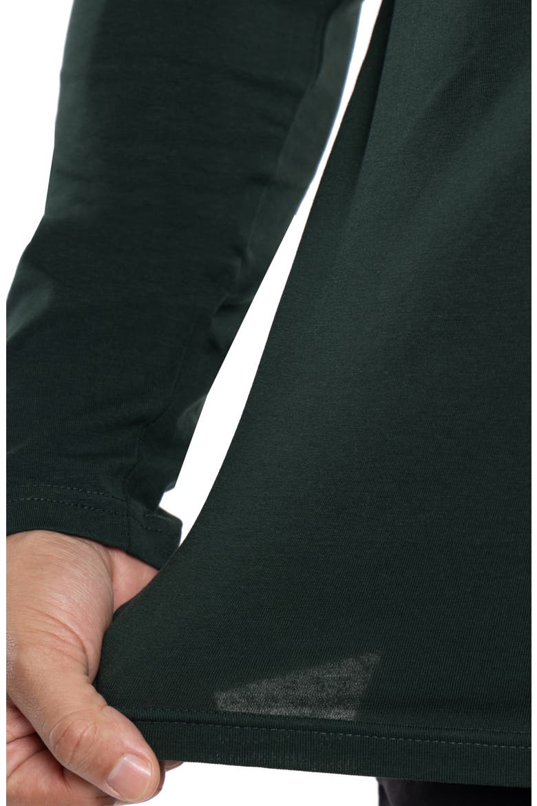 Crewneck Long Sleeve T-Shirt, Alternate, color, HUNTER