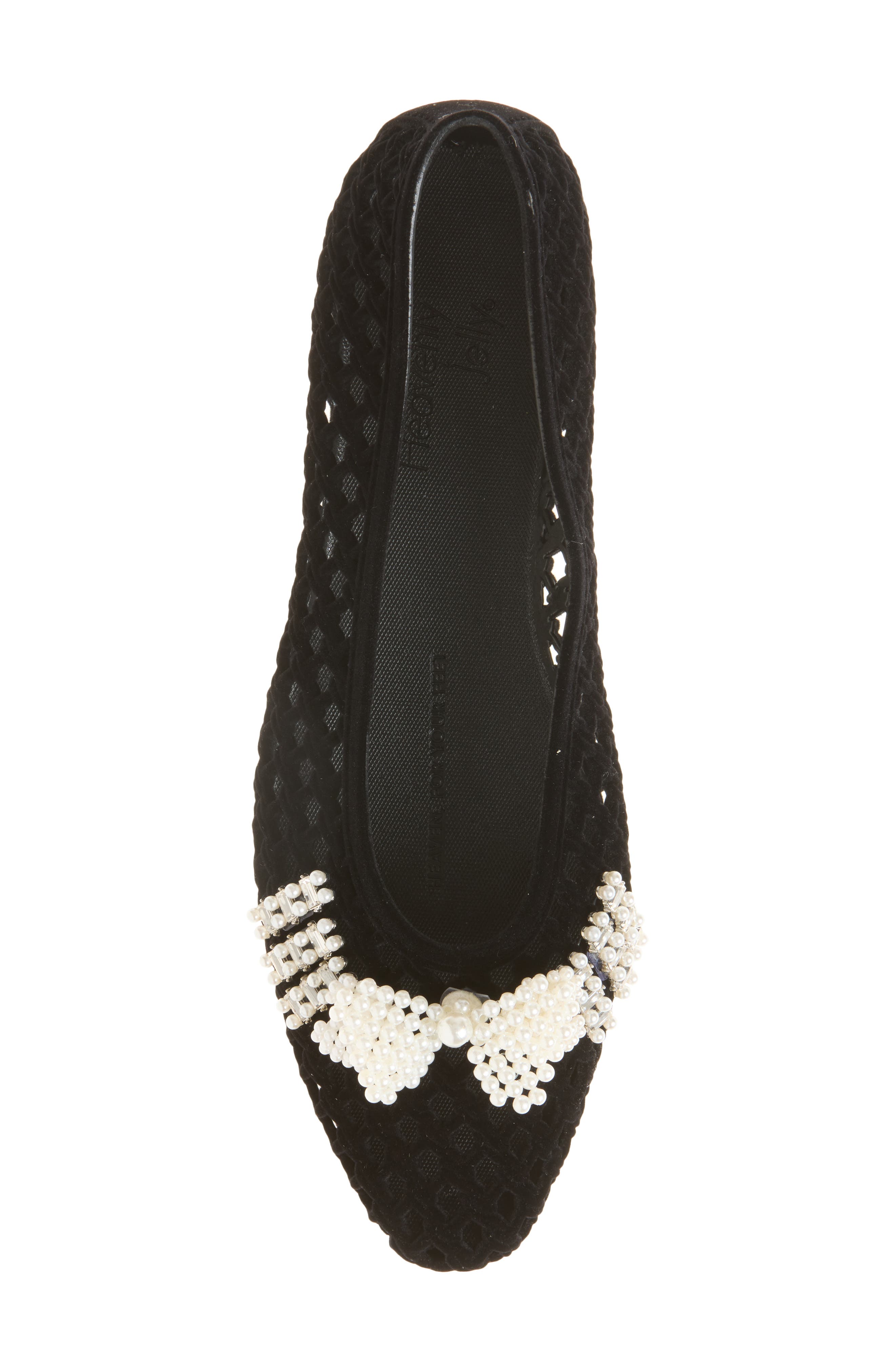Plush Jelly Ballet Flat, Alternate, color, BLACK