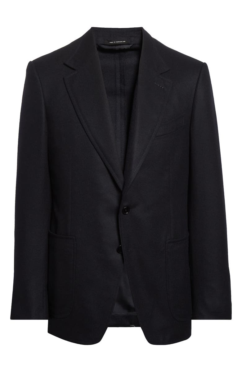 TOM FORD Shelton Wool & Cashmere Beaver Felt Sport Coat, Main, color, Midnight Blue