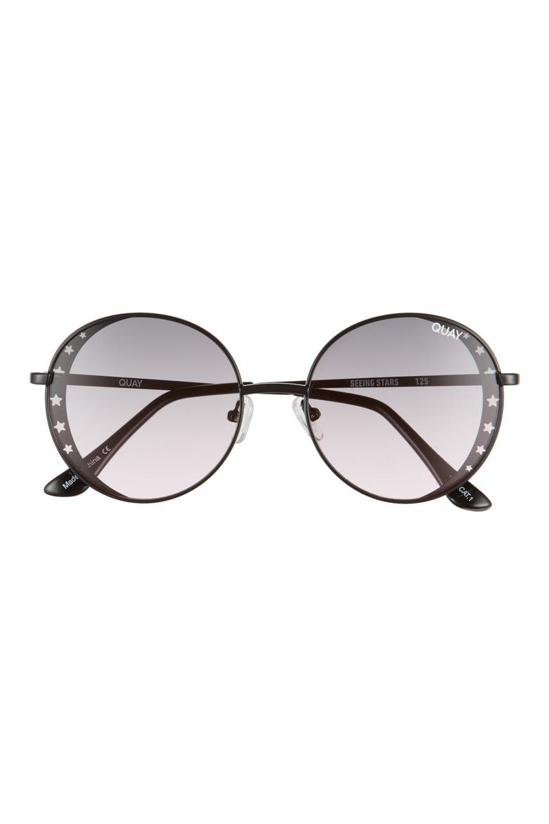 Australia Seeing Stars 54mm Gradient Round Sunglasses, Main, color, BLACK/ SMOKE GRADIENT