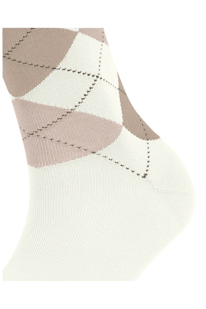 Argyle Organic Cotton Blend Crew Socks, Alternate, color, OFF-WHITE