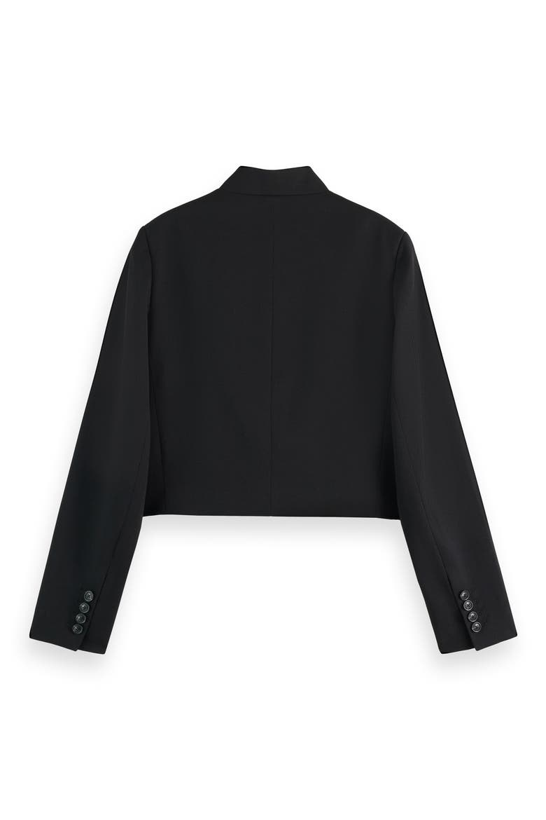 Tailored Crop Jacket, Alternate, color, EVENING BLACK