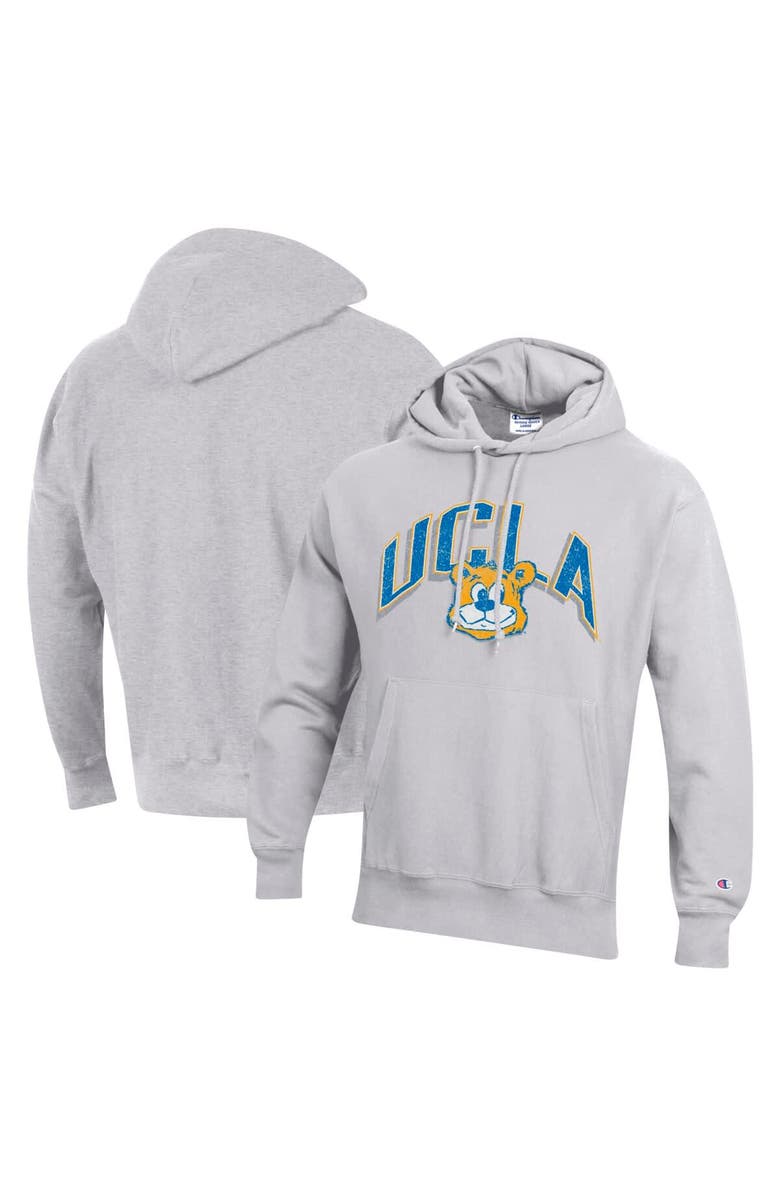 Champion Men's Champion Gray UCLA Bruins Vault Late Night Reverse Weave Pullover Hoodie, Main, color, Gray
