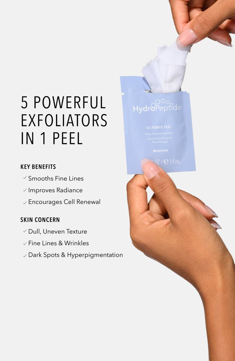HydroPeptide 5x Power Peel Daily Resurfacing Pads, Alternate, color, 