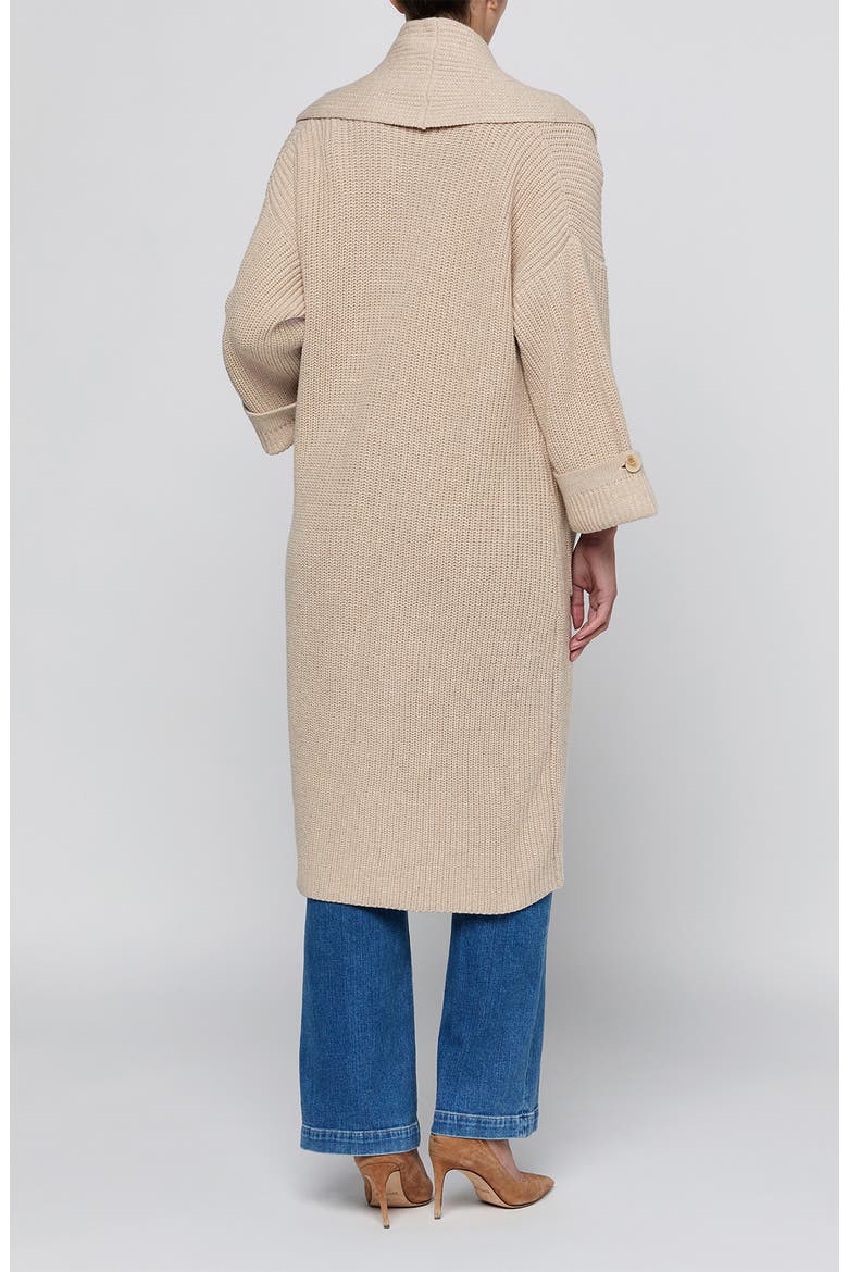Orielle Long Cardigan, Alternate, color, ALMOND MILK