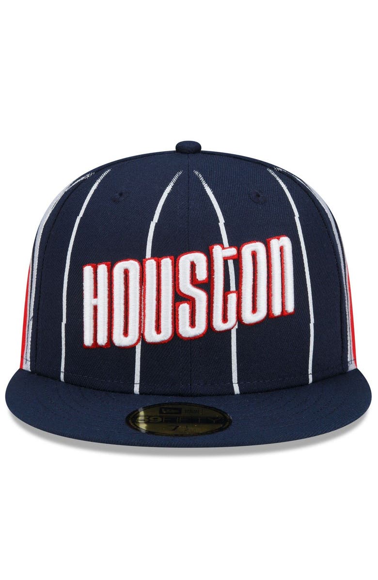New Era Men's New Era Navy Houston Rockets 2021/22 City Edition Official 59FIFTY Fitted Hat, Alternate, color, 