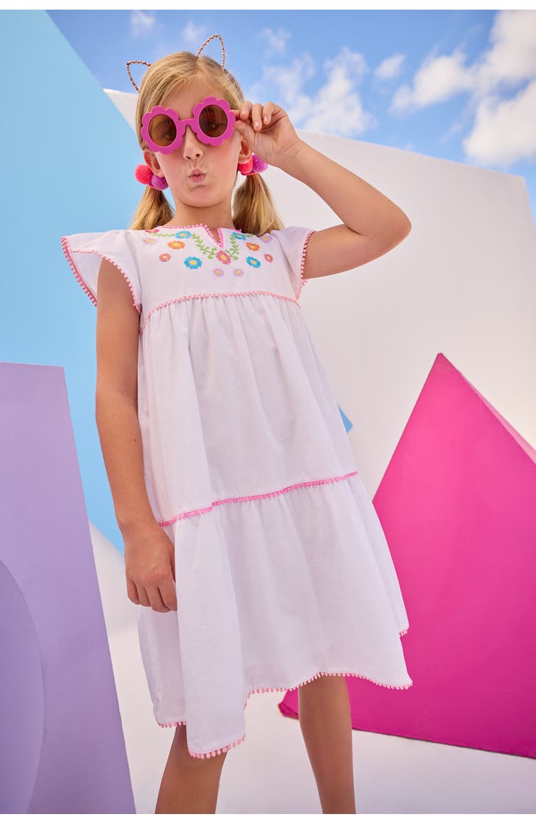 BISBY Kids' Positano Dress, Alternate, color, Multi Embroidery