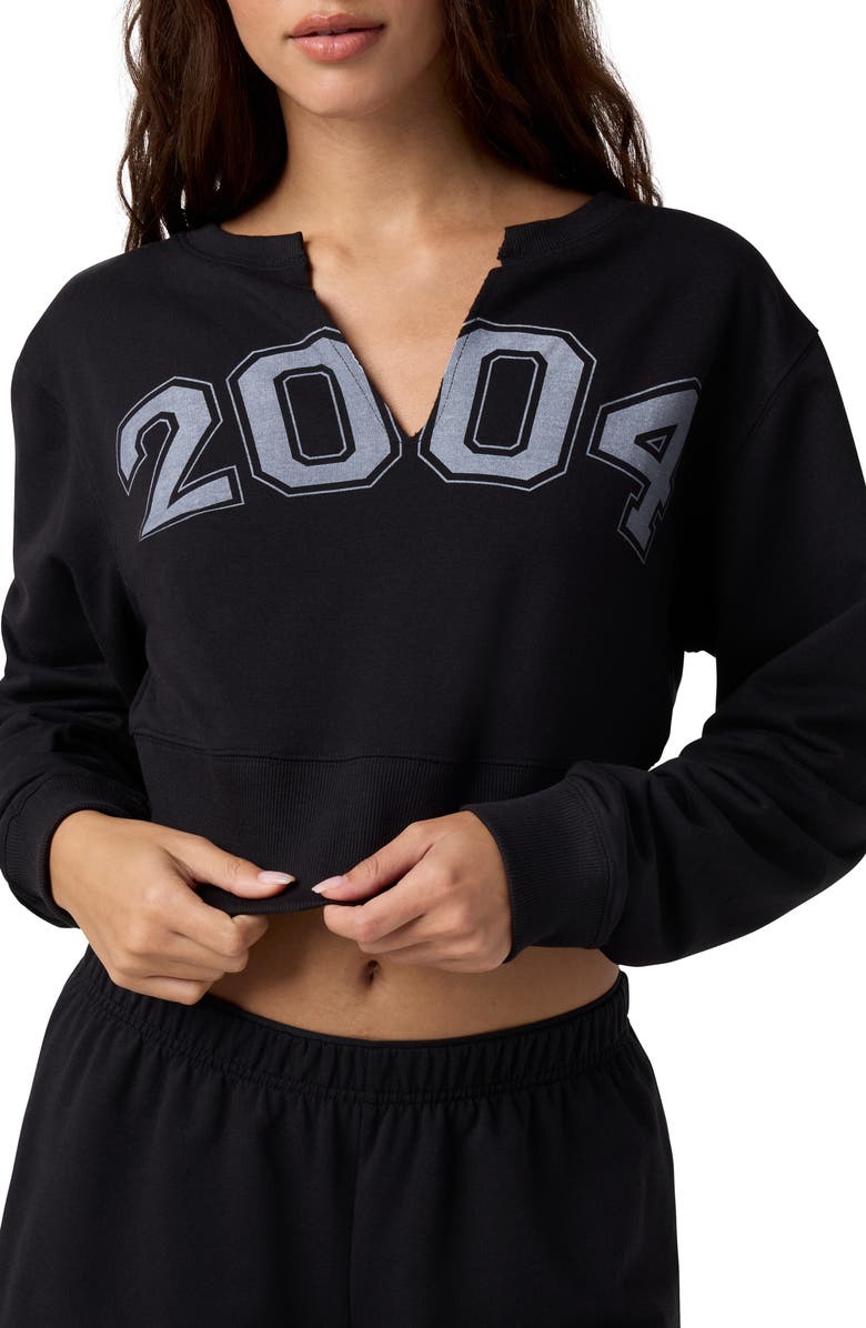 Florence by Mills 2004 Split Neck Sweatshirt, Alternate, color, Black