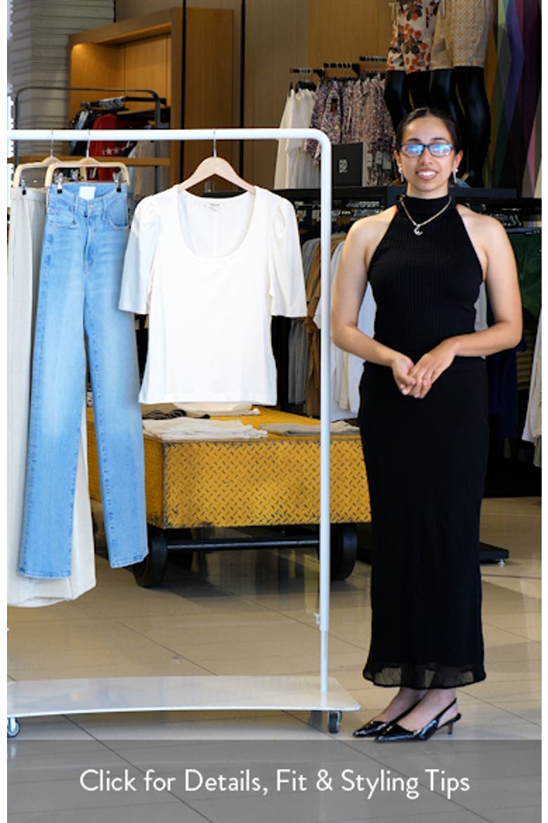Puff-Sleeve Scoop Neck T-Shirt video