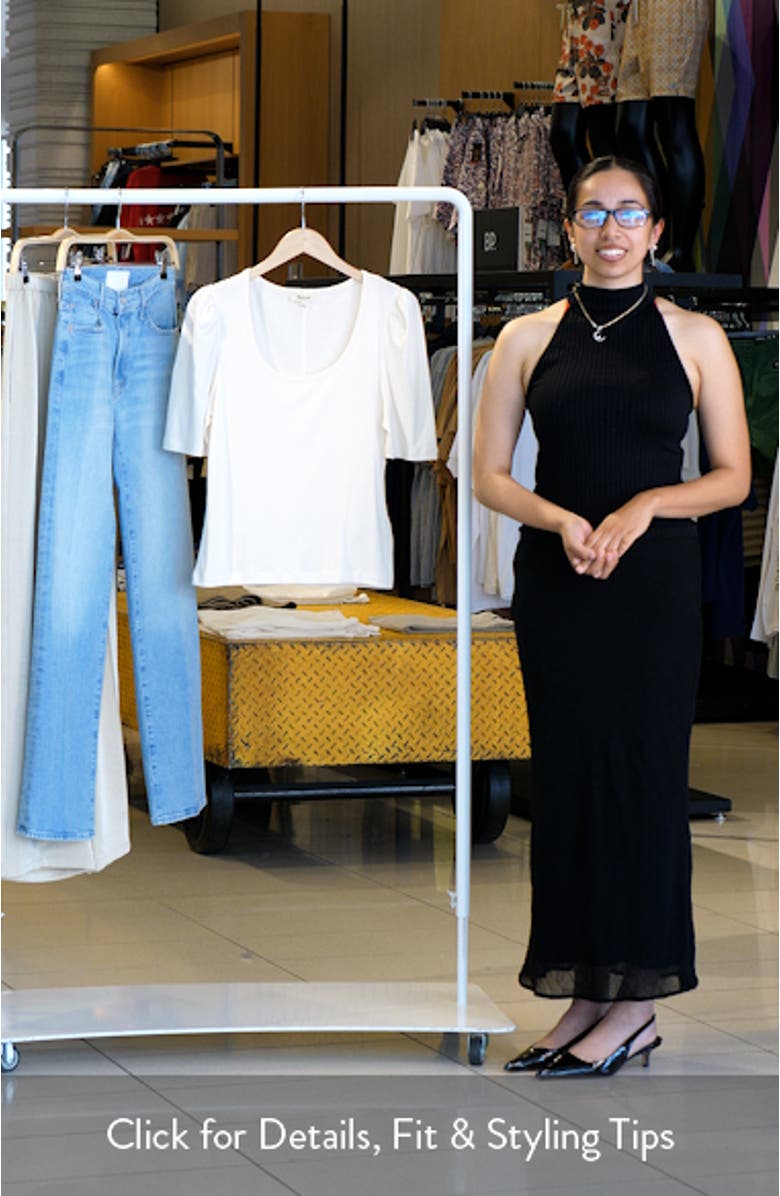 Puff-Sleeve Scoop Neck T-Shirt, sales video thumbnail