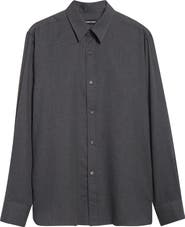 TOM FORD Cotton & Cashmere Mélange Twill Button-Up Shirt