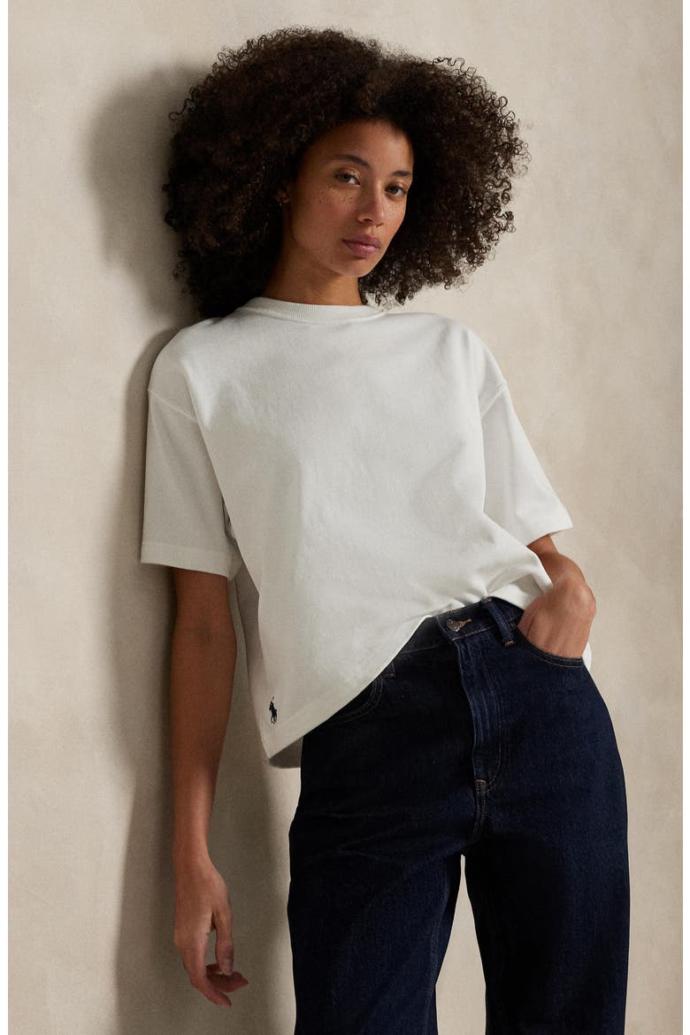 Relaxed Cotton T-Shirt, Alternate, color, WHITE