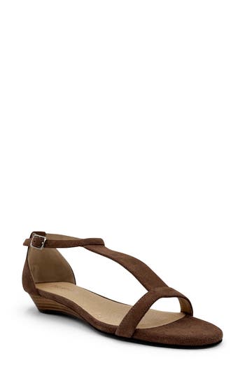 Chelsea Crew Samira Wedge Sandal In Taupe Suede