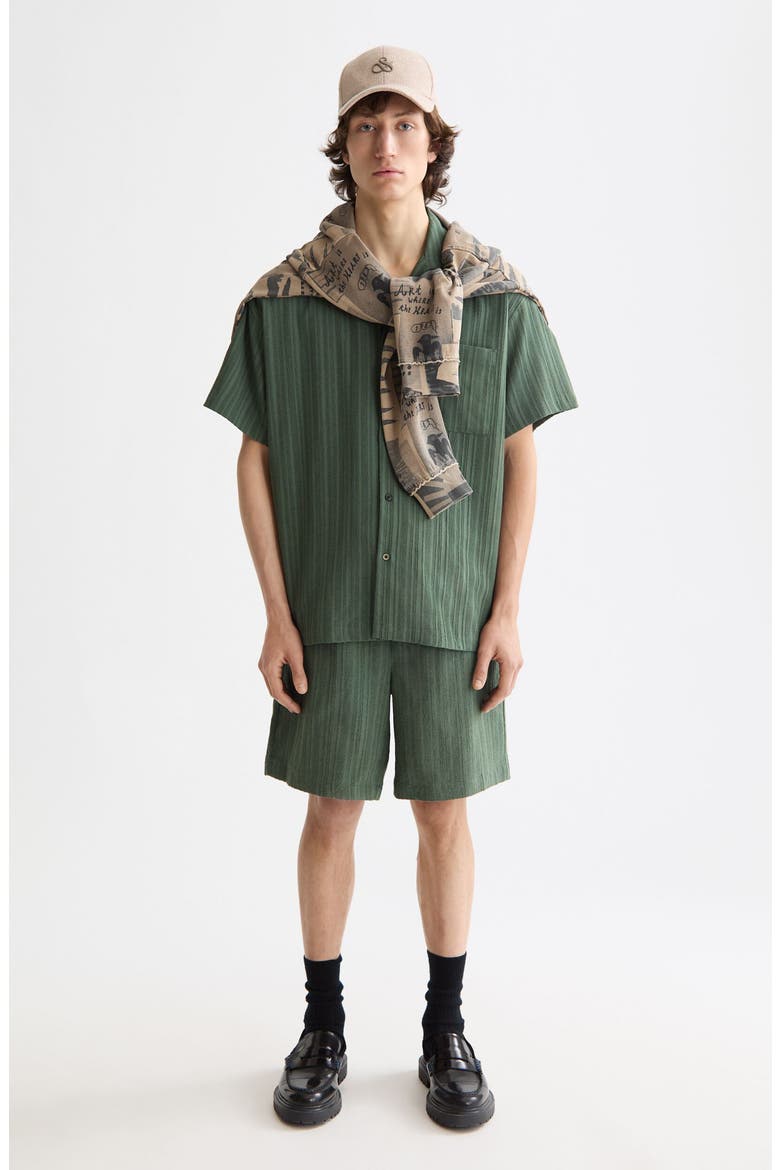 Fave Tonal Stripe Drawstring Shorts, Alternate, color, THYME