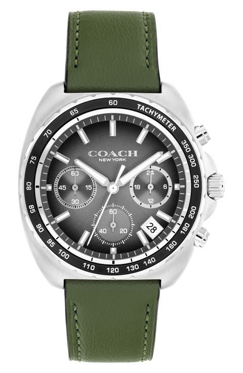 Charter Leather Strap Watch
