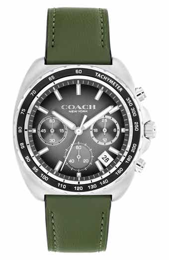 COACH Charter Leather Strap Watch